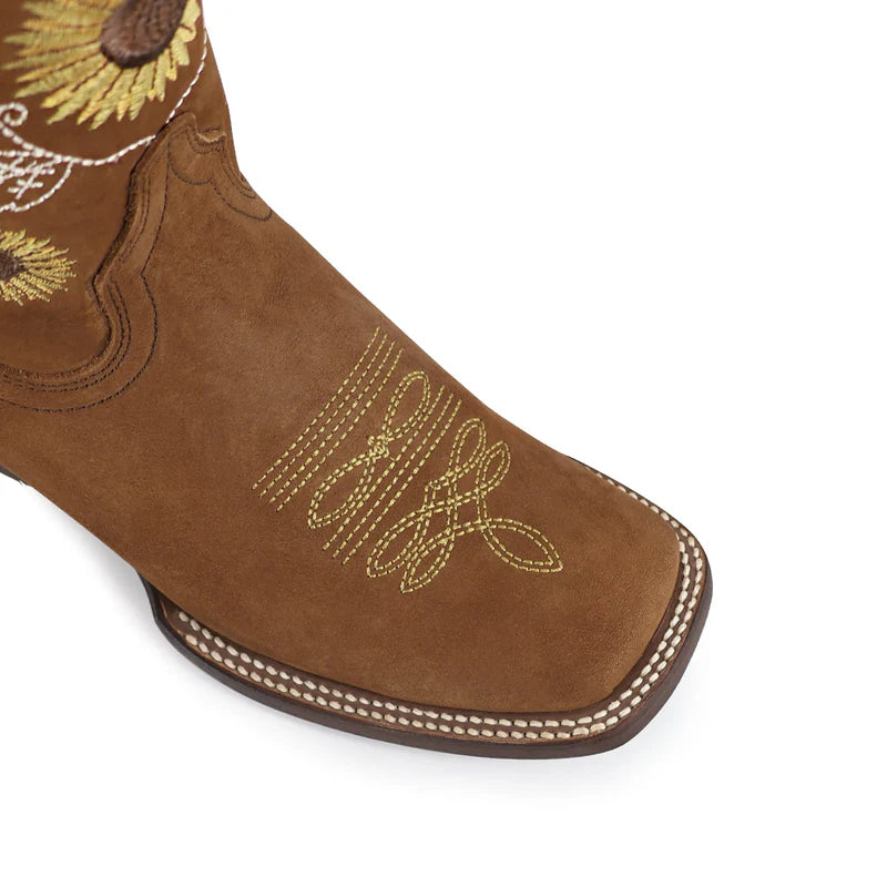 Bota vaquera para dama de piel modelo Luciana