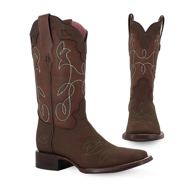 Bota vaquera para dama de piel modelo Palmira