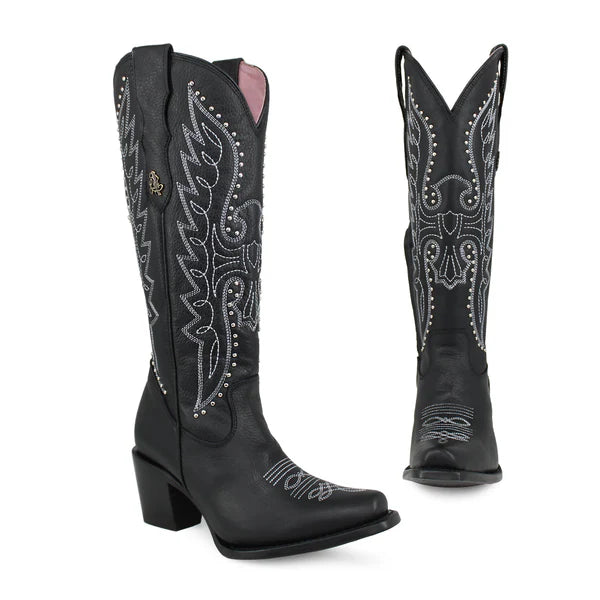 Bota vaquera para dama de piel modelo Liberty alta