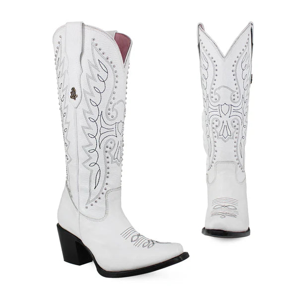 Bota vaquera para dama de piel modelo Liberty alta