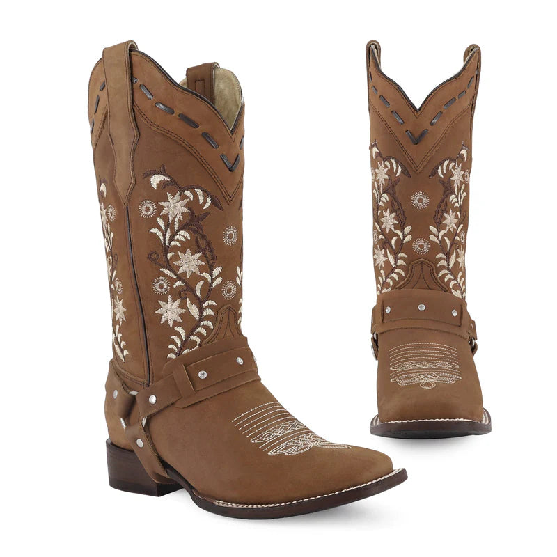 Bota vaquera para dama de piel modelo Famosa