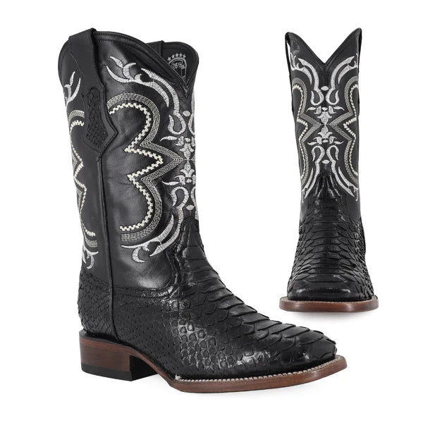 Bota Vaquera Bulldog Pata de Avestruz Negro