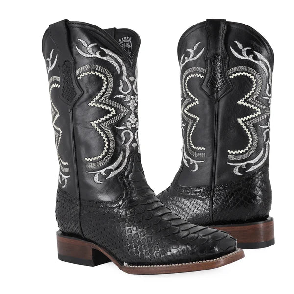 Bota Vaquera Bulldog Pata de Avestruz Negro