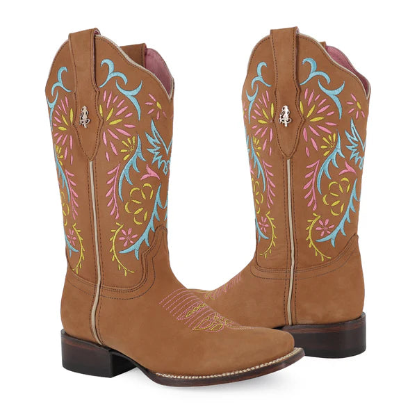 Bota Vaquera Para Dama De Piel Modelo Euforia