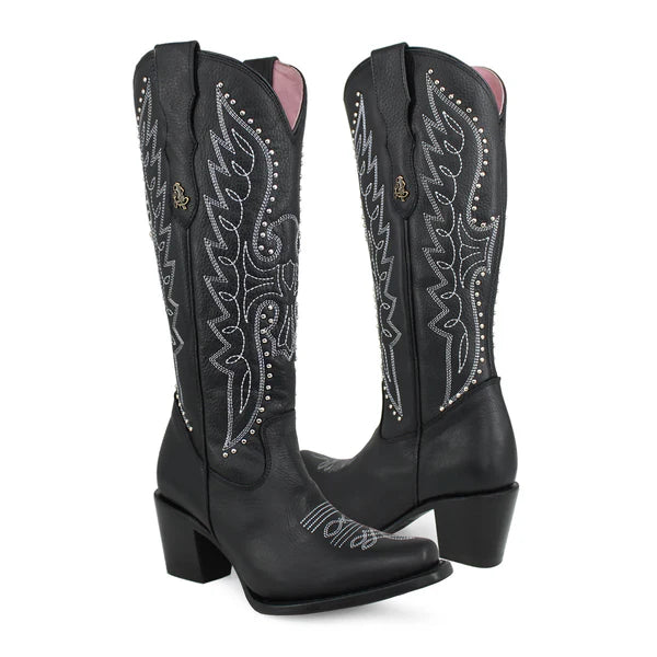 Bota vaquera para dama de piel modelo Liberty alta
