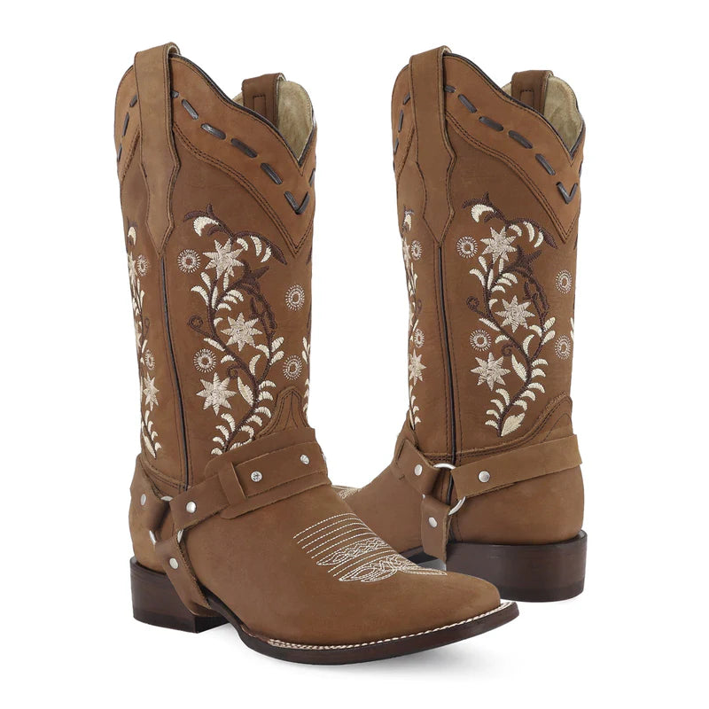 Bota vaquera para dama de piel modelo Famosa