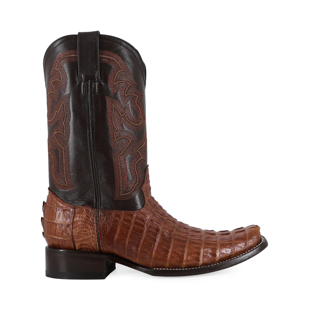 Bota Vaquera Dubai Cocodrilo Cola Coñac