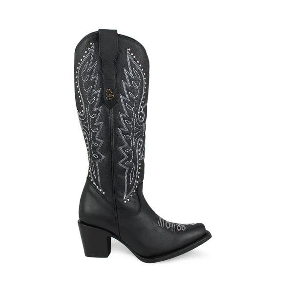Bota vaquera para dama de piel modelo Liberty alta