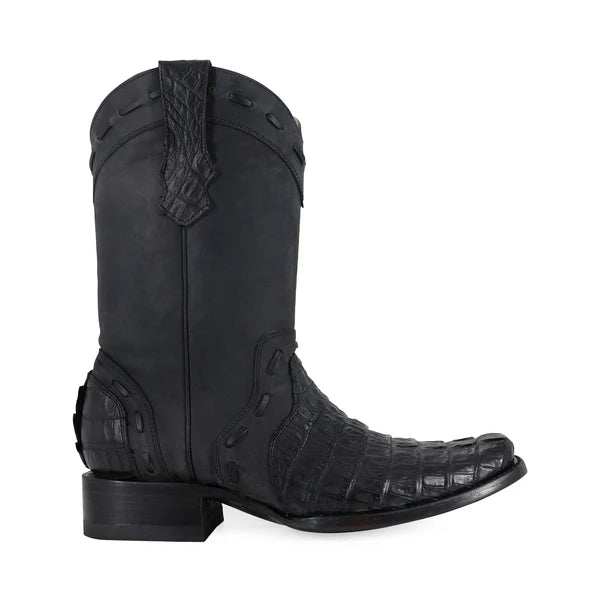 Bota Vaquera Franco Cocodrilo-Cola Negro