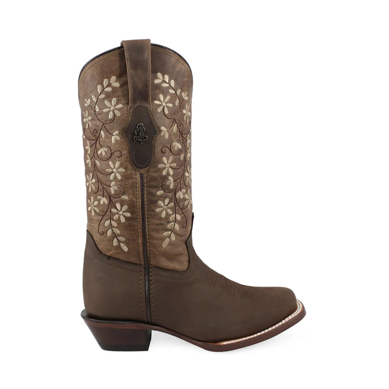 Bota vaquera para dama de piel modelo Risueña