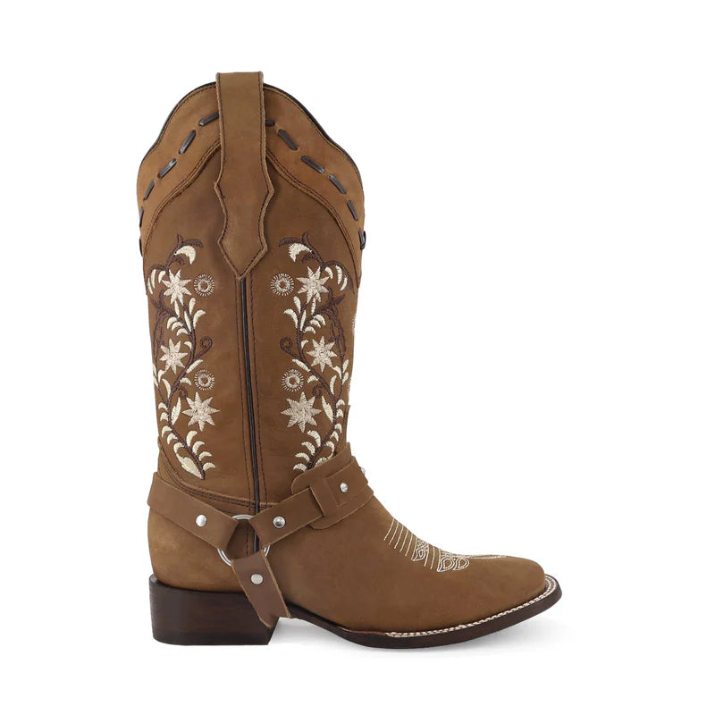 Bota vaquera para dama de piel modelo Famosa