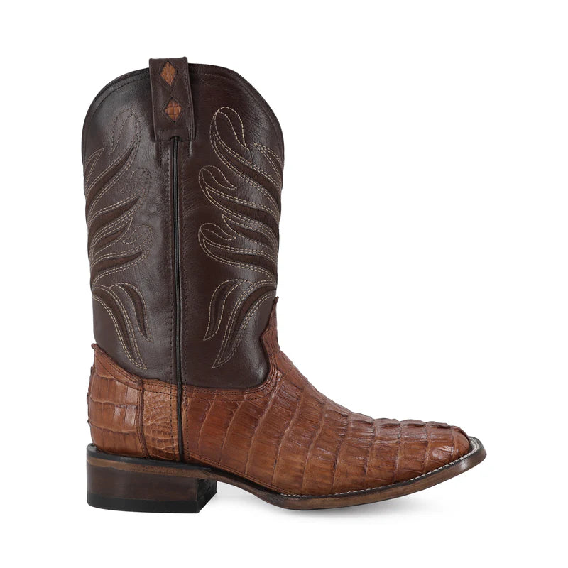 Bota Vaquera Bulldog Cocodrilo Cola Coñac