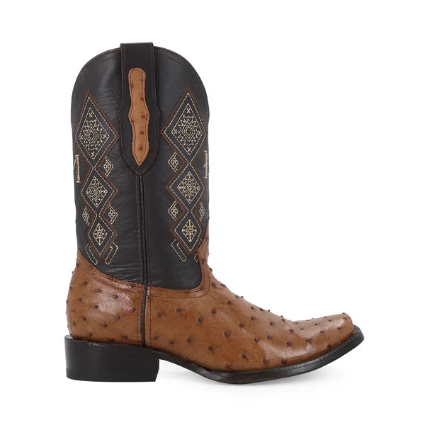 Bota Vaquera Dubai Avestruz Coñac