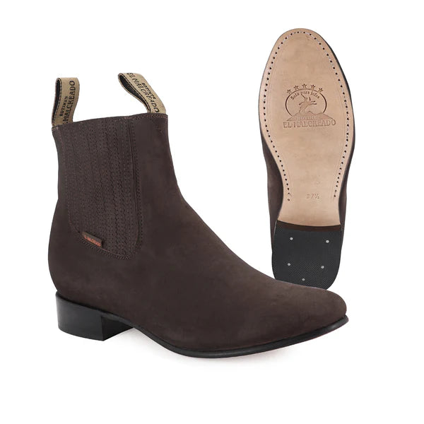 Botín Charro Choco Nobuck