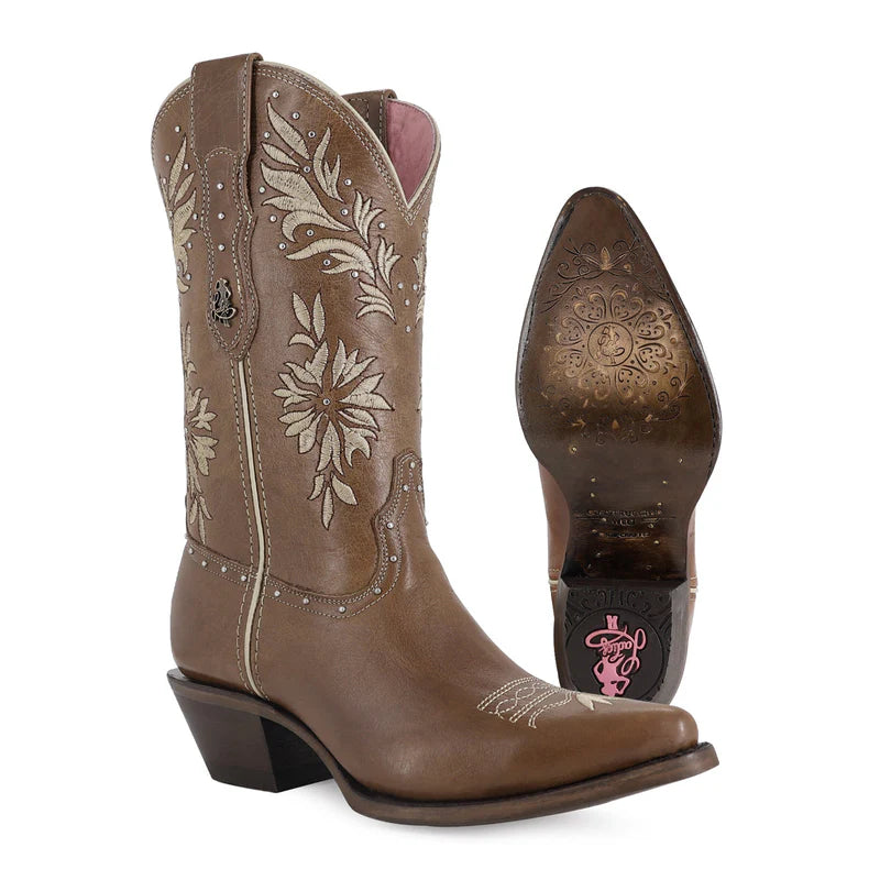 Bota vaquera para dama de piel modelo Gloria