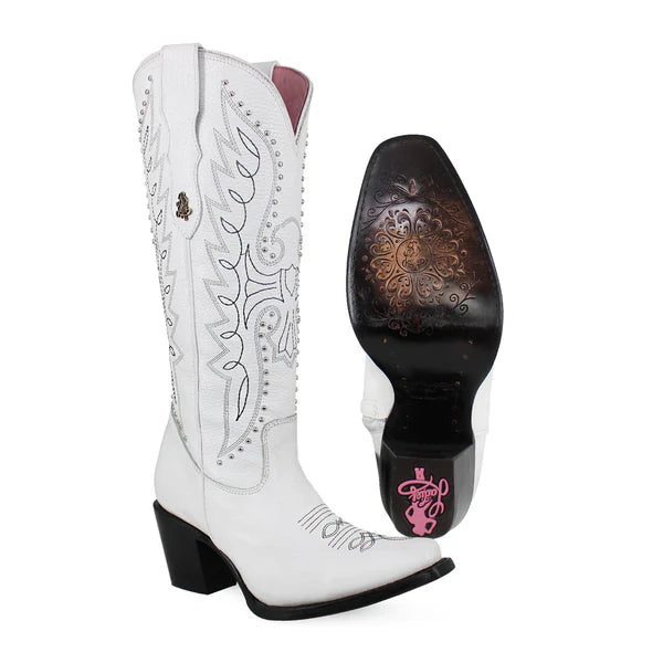 Bota vaquera para dama de piel modelo Liberty alta