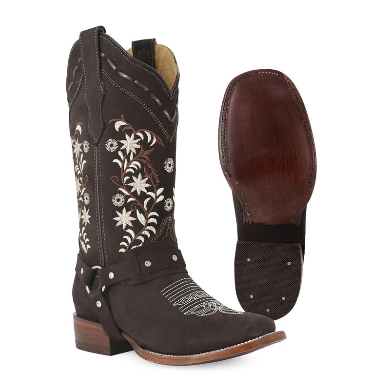 Bota vaquera para dama de piel modelo Famosa