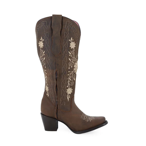 Bota vaquera para dama de piel modelo Gerbera Curvy