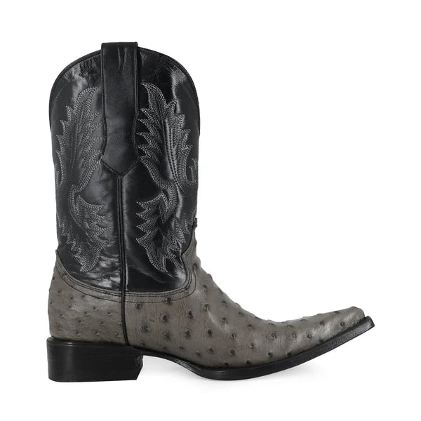 Bota Vaquera Chihuahua Avestruz Gris