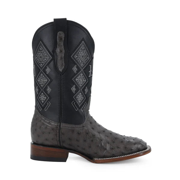 Bota Vaquera Bulldog Avestruz Gris