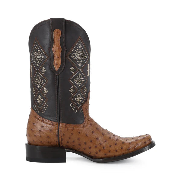 Bota Vaquera Dubai Avestruz Coñac