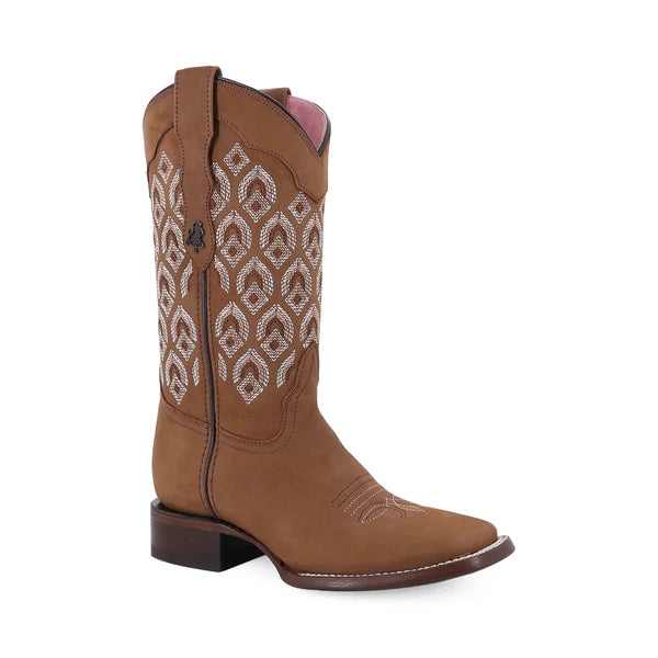 Bota Vaquera Para Dama de Piel Modelo Santorini