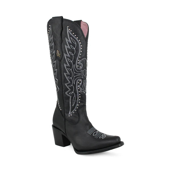 Bota vaquera para dama de piel modelo Liberty alta