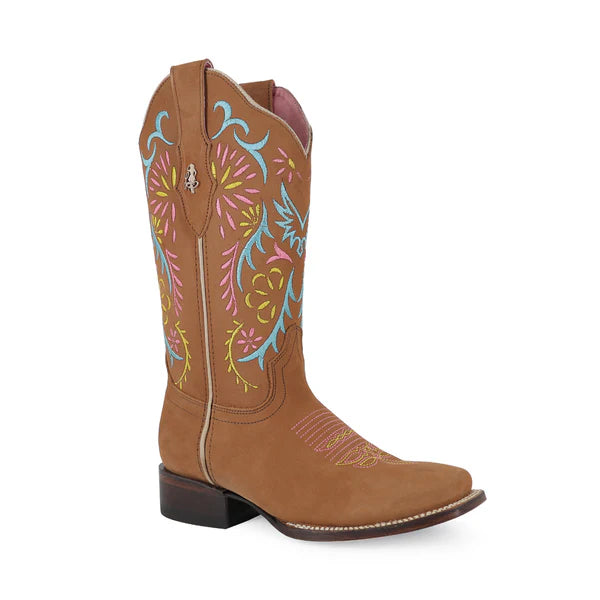 Bota Vaquera Para Dama De Piel Modelo Euforia