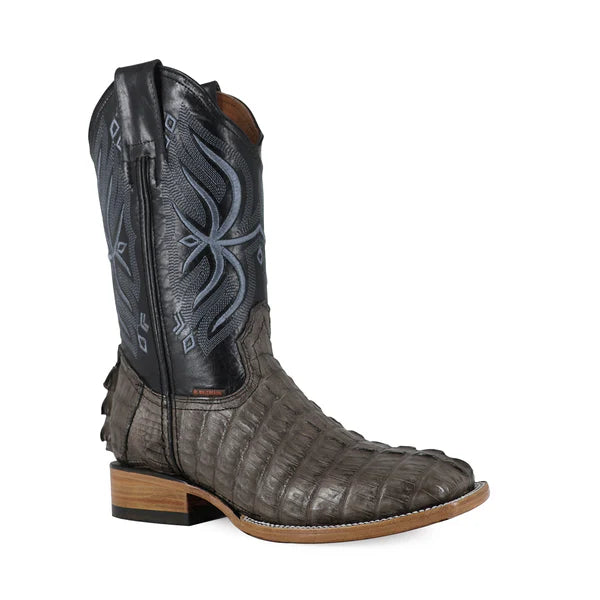 Bota Vaquera Bulldog Cocodrilo Cola Gris