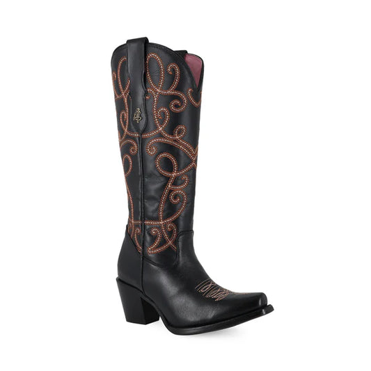 Bota vaquera para dama de piel modelo Maddame