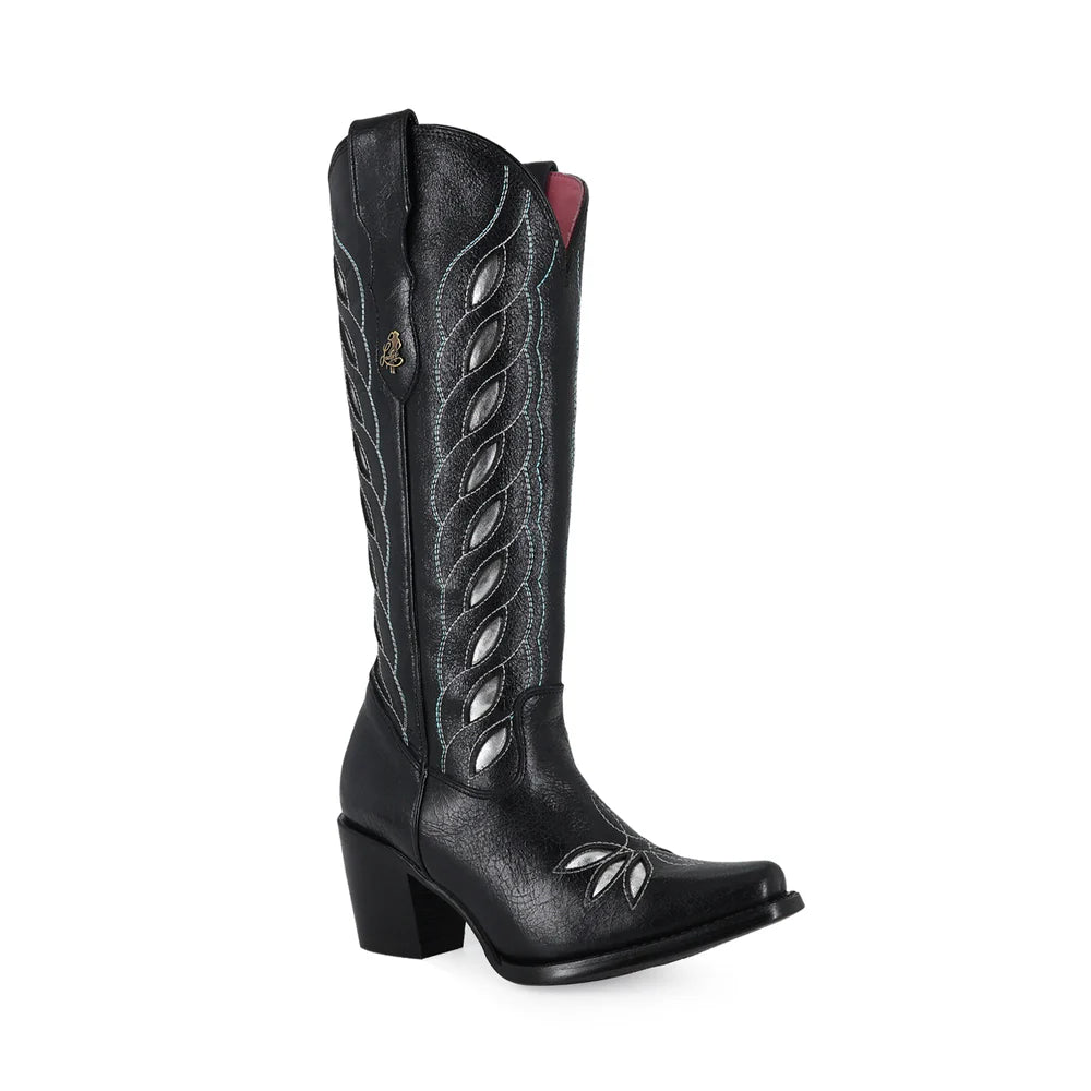 Bota vaquera para dama de piel modelo Maya