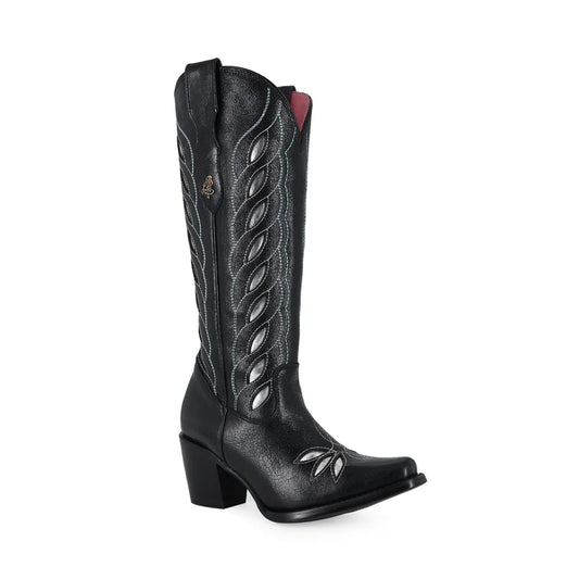 Bota vaquera para dama de piel modelo Maya