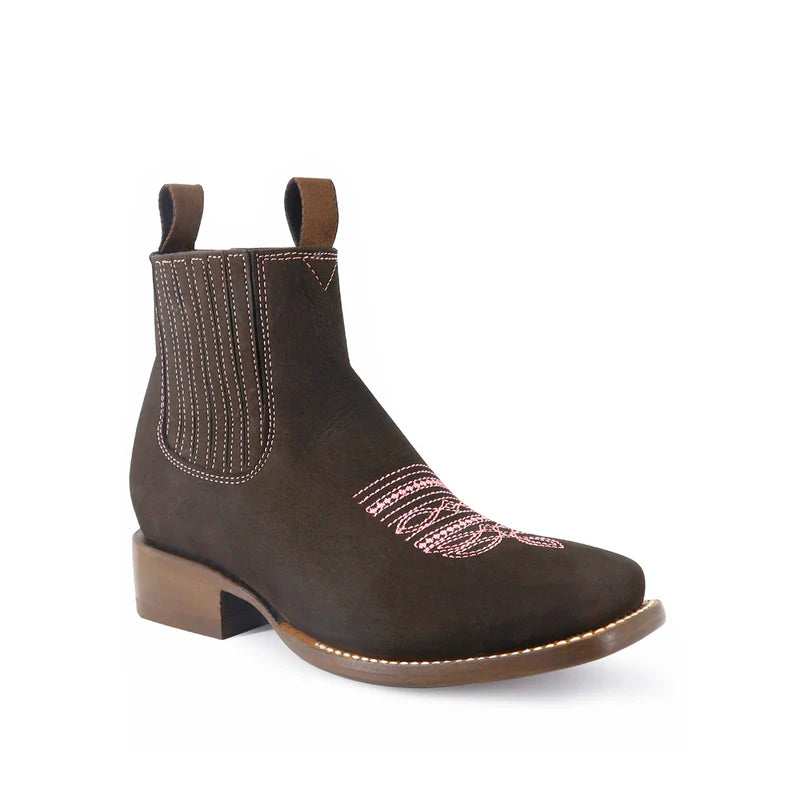 Botin para dama de piel horma Bulldog