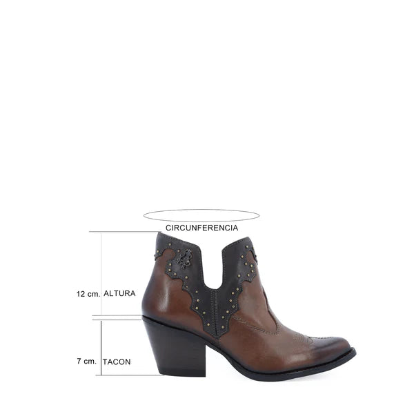 Botin Casual Para Dama de Piel Modelo Boston